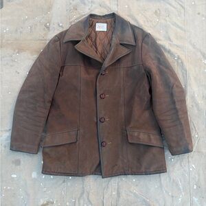 Vintage 1960s Fingerhut Fashions Vinyl Suede Coat